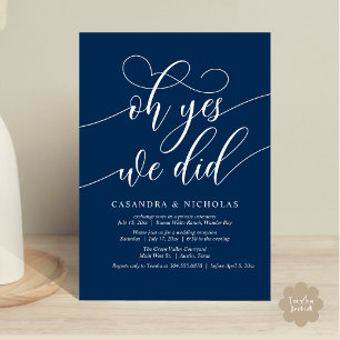 Convites Sim, Fizemos, Recepção de casamento Moderna de Scr