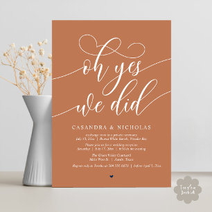 Convites Sim, Fizemos, Recepção de casamento Moderna de Scr
