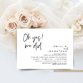 Convites Sim, Nós Fizemos, Casamento às Escuras