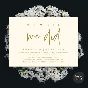 Convites Sim, Nós Fizemos, Jantar de Casamento Moderno com 