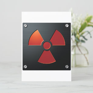 Convites Símbolo de Aviso de Radiação Sinal de Metal Indust