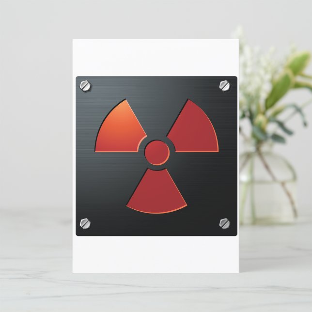 Convites Símbolo de Aviso de Radiação Sinal de Metal Indust (Criador carregado)