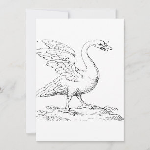 Convites Símbolo de Cisne de Amor e Fidelidade Arte Refinad