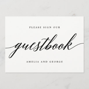 Convites Símbolo de Guestbook - Script Moderno