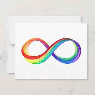 Convites Símbolo de Infinidade Arco-Íris em Camadas