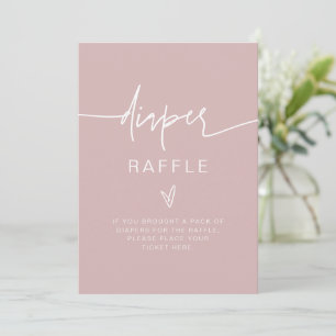 Convites Símbolo de Jogo Raffle da Fralda Blush Dusty da MA