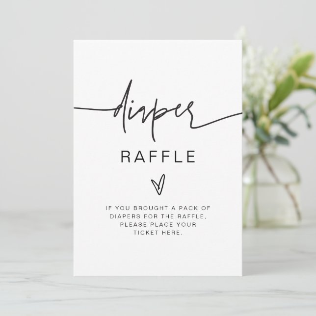Convites Símbolo de Jogo Raffle da Fralda Moderna da Boêmia (Em pé/Frente)