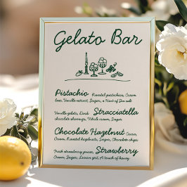 Convites Símbolo de Tabletop de Casamento Gelato Desenho Re