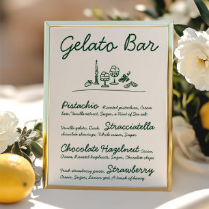 Convites Símbolo de Tabletop de Casamento Gelato Desenho Re