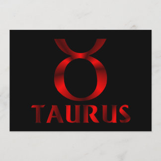 Convites Símbolo Horoscópio Red Taurus
