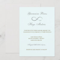 Símbolo infinito, cinza de ouro, casamento elegant