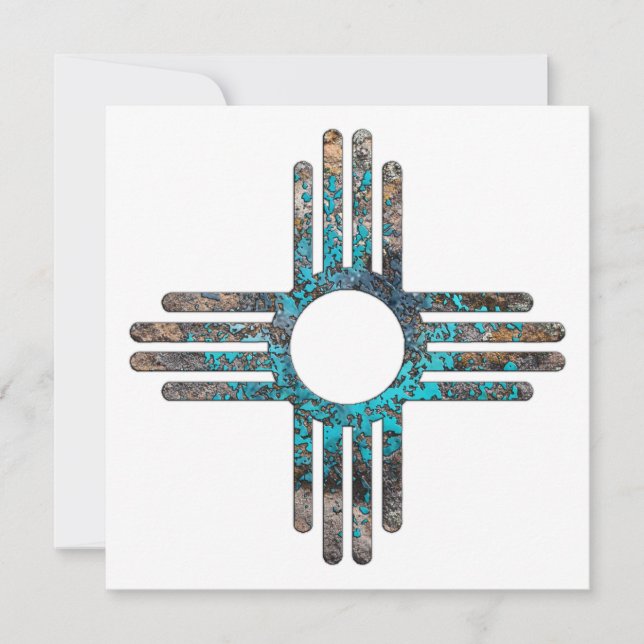 Convites Símbolo Sol Zia do Novo México (Frente)