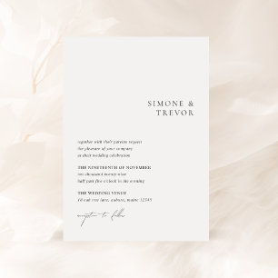 Convites Simone Minimal Modern Wedding