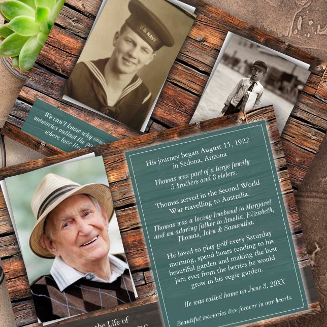 Convites Simpatia de Foto por Engano Funeral Obrigado (Funeral Thank You Keepsake Gift Bereavement Memorial Cards)