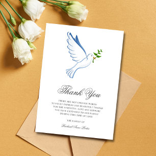 Convites Simpatia Obrigado Funeral Dove Bereavement