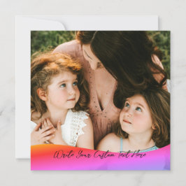 Convites Simple 1 Photo Full Coverage - Script Text Overlay