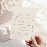 Convites Simple Boho Arch Ivory Wedding<br><div class="desc">Este Simple Boho Arch Ivory Invitation design apresenta uma sofisticada paleta de marfim neutro emparelhada com lindíssimas opções de mistura e de combinação de terracota, verde-sábio e ameixa. A elegância subestimada da simples tipografia e arcos gentis cria uma estética calorosa e polida com o estilo clássico minimalista. As opções de...</div>