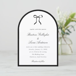 Convites Simple Bow Classic Wedding