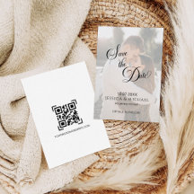 Simple Calligraphy Overlay Photo Save the Date