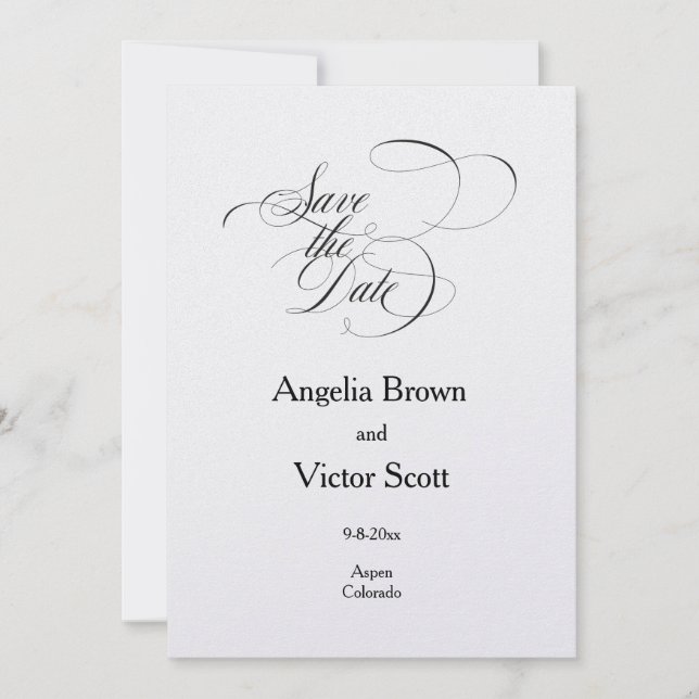 Convites Simple Classic Love Birds Save the date Invitation (Frente)