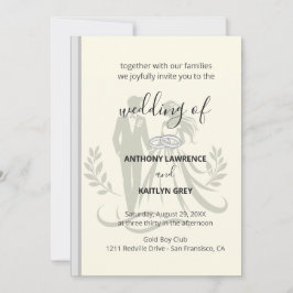 Convites Simple Classic Wedding Invitation – Customizable