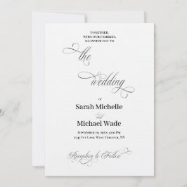 Convites Simple Elegant Calligraphy Script Wedding