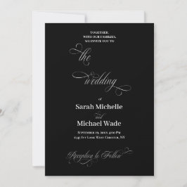 Convites Simple Elegant Calligraphy Script Wedding