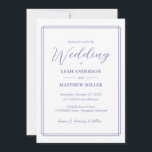 Convites Simple Elegant Floral Pattern Wedding Invitation<br><div class="desc">This simple yet elegant Wedding Invitation features a floral pattern on the back and a simple clean design on the front. Pick your favorite color from the collection and make sure to order the matching items. This invite can be easily customized using the personalize this design feature.</div>