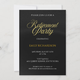 Convites simple elegant Retirement Party Invitation