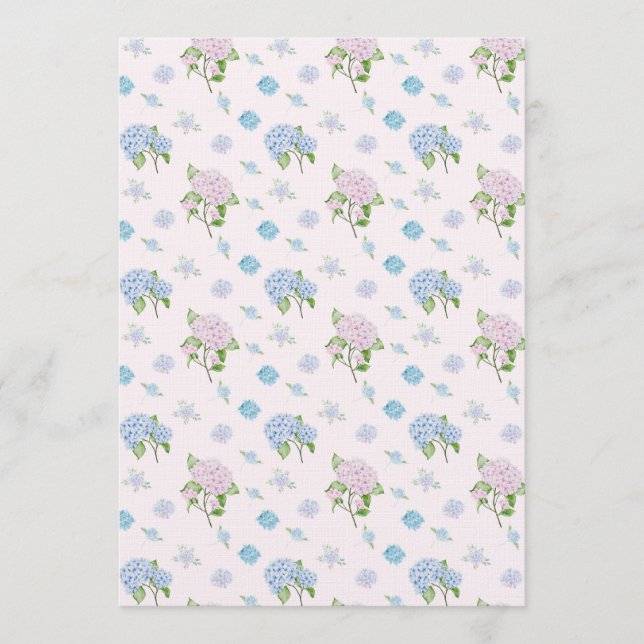 Convites Simple Elegant Watercolor Hydrangea Flowers (Frente)