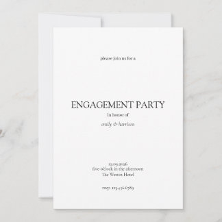 Convites Simple Engagement Party Invitation