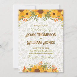 Convites Simple floral Wedding Card