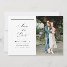 Convites Simple frame elegant script save the date