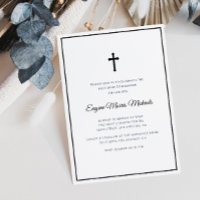 simple frame first communion invitation