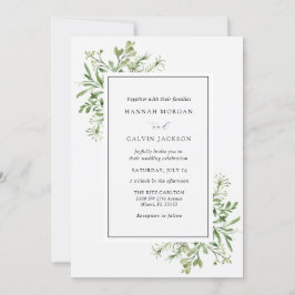 Convites Simple Greenery Wedding