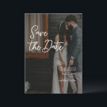 Convites Simple Handwritten Save The Date Wedding Photo QR<br><div class="desc">Simple Handwritten Save The Date Wedding Photo QR Invitation</div>