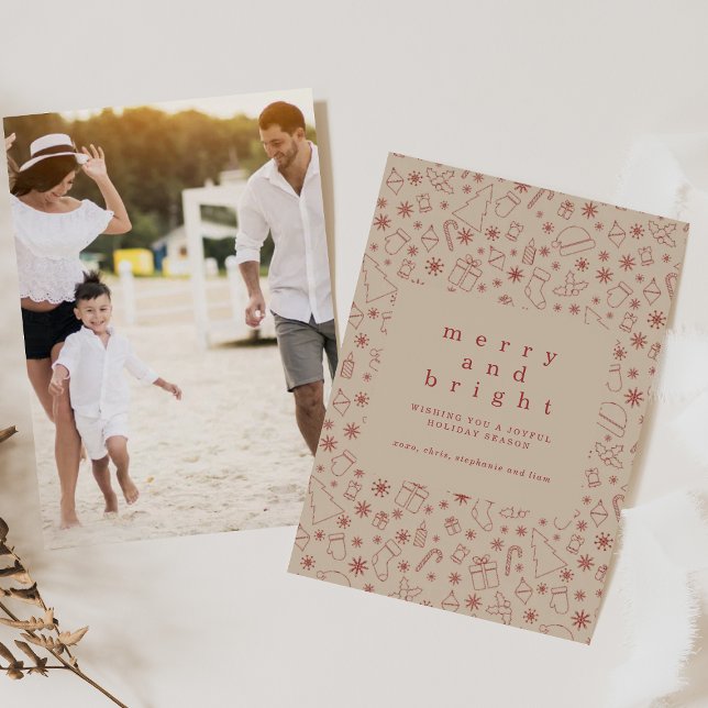 Convites Simple Holiday Card with Photo (Criador carregado)