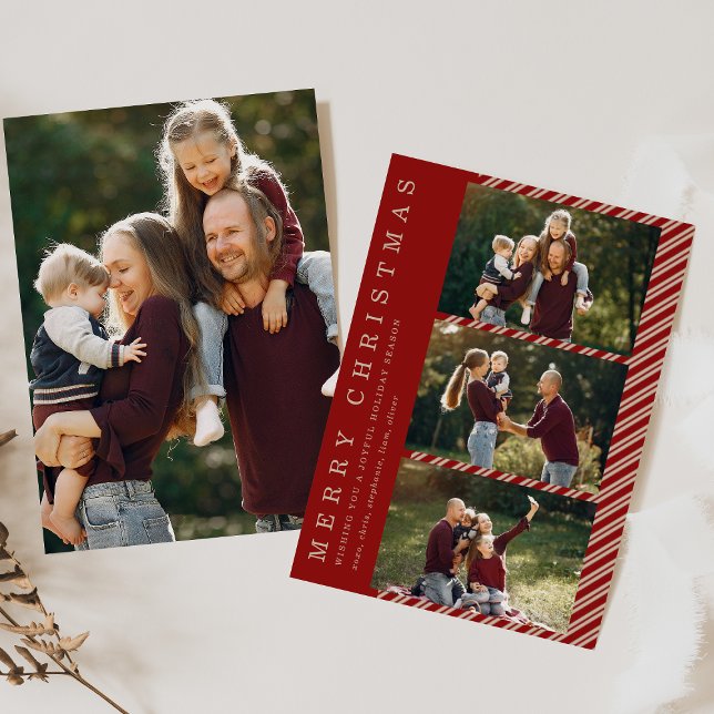 Convites Simple Holiday Card with Photos (Criador carregado)