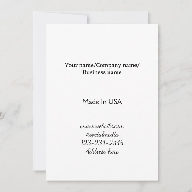 Convites simple minimal add your logo/design here business  (Frente)