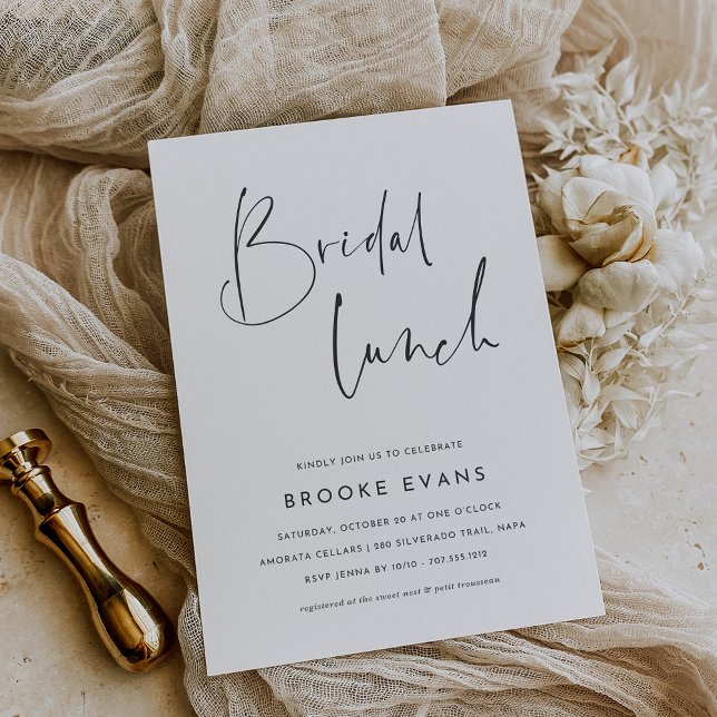 Convites Simple Minimalist Script Bridal Lunch (Criador carregado)