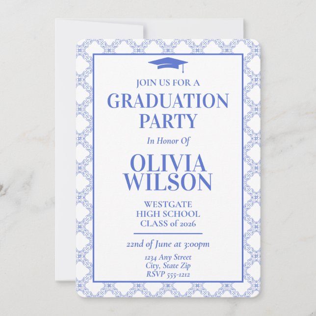 Convites Simple Modern 2026 Graduation Party Invitation (Frente)