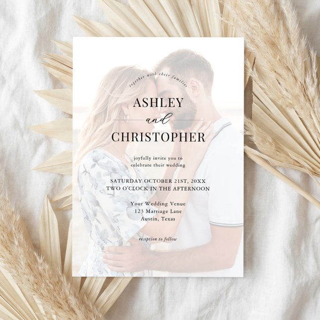 Convites Simple Modern Elegant Wedding (Criador carregado)