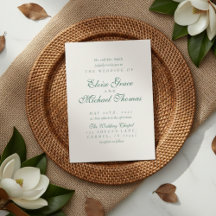 Simple Modern Minimalist Sage Green Wedding