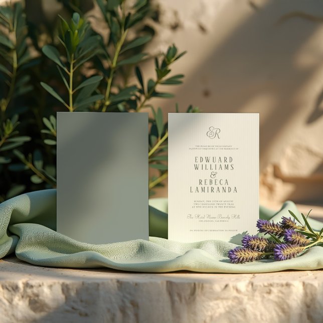 Convites Simple Modern Vertical Stripes Wedding (Criador carregado)