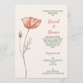 Convites Simple Orange Color Invitation
