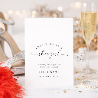 Convites Simple This Wife is a Showgirl Bachelorette Party