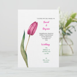 Convites Simple tulip flower invitation