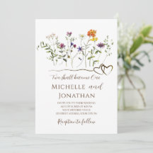 Simple Wildflower Garden Floral Wedding Christian