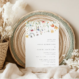 Convites Simple Wildflower Wedding Invitation
