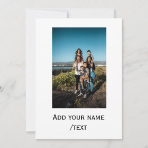 Convites simples adicione texto de foto família de feriados